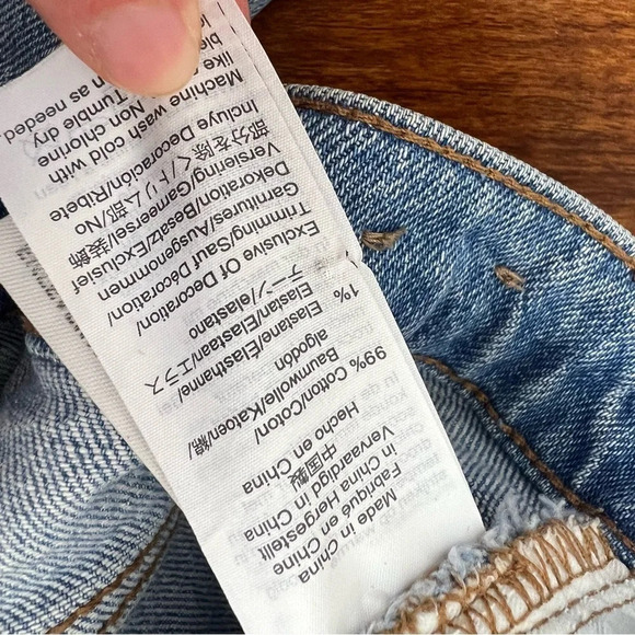 Madewell Cali Demi Button Fly Boot Cut Jeans Size 26 Light Blue - Picture 7 of 7